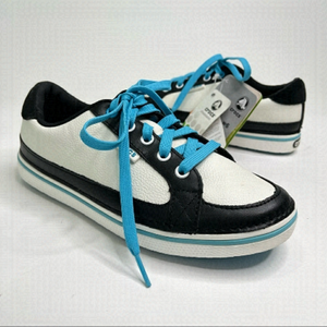 NEW Crocs Golf Bradyn X Hank Haney Kiltie Blue White Laced Spiked Golf Sneakers